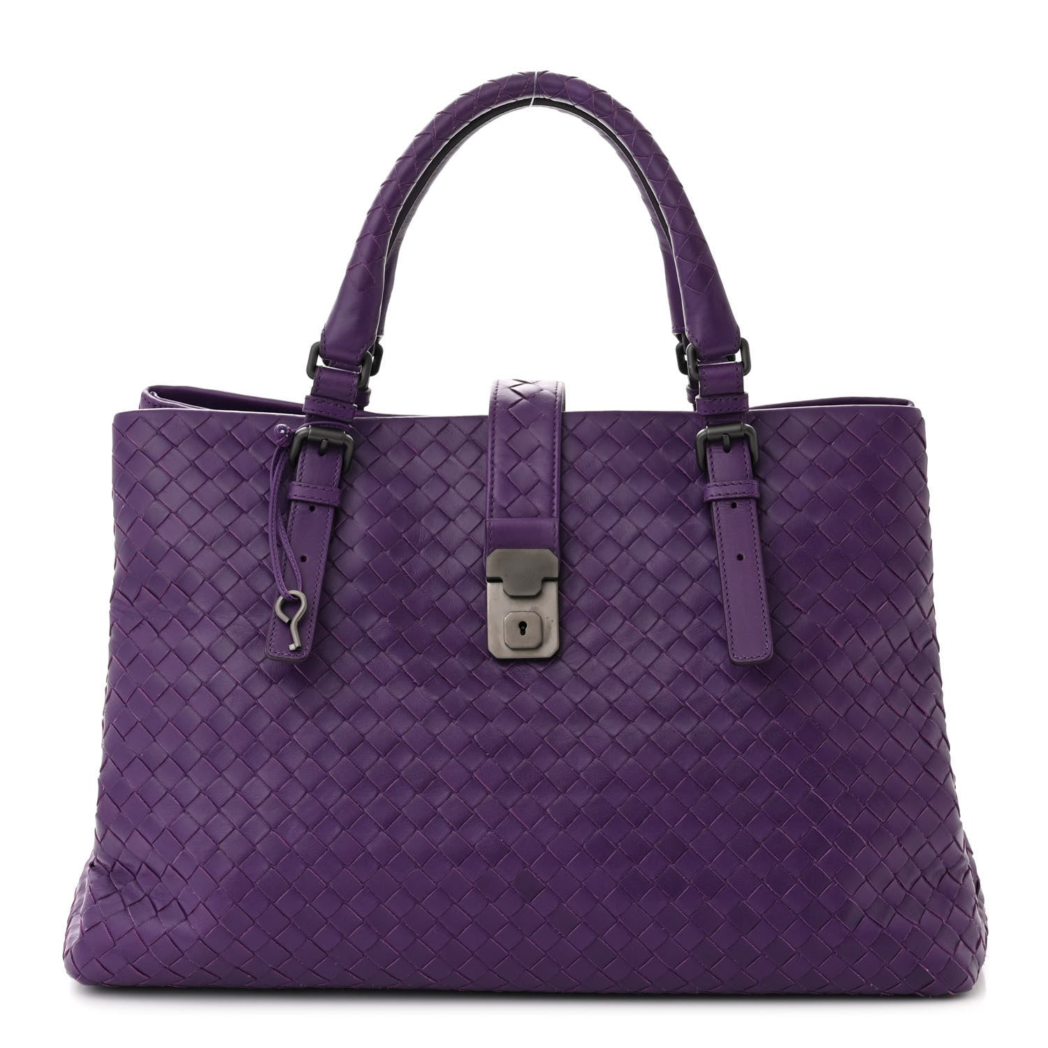 Bottega Veneta Nappa Intrecciato Medium Roma Tote Plum 1 of 10