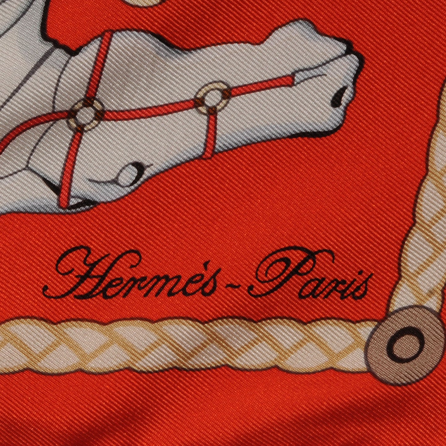 Silk Les Cannes Scarf 90 Orange
