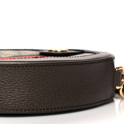 Gucci GG Supreme Monogram Web Mini Ophidia Round Shoulder Bag Brown 11 of 11