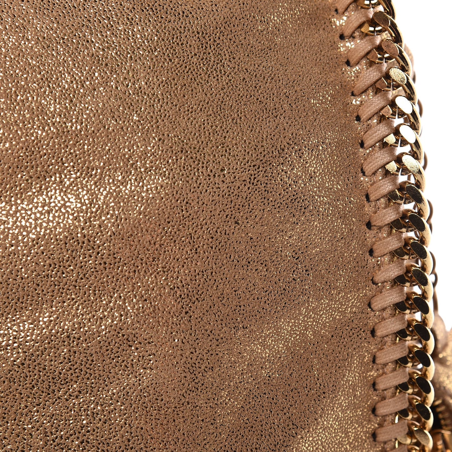 Metallic Shaggy Deer Big Falabella Tote Gold