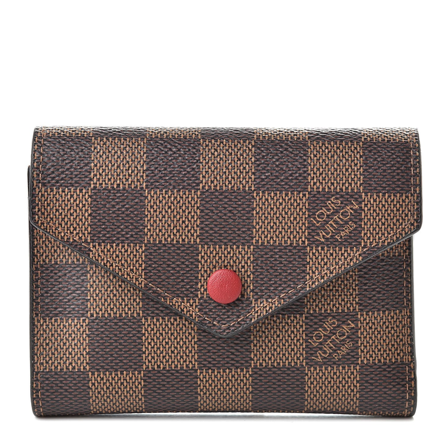 Damier Ebene Victorine Wallet Red