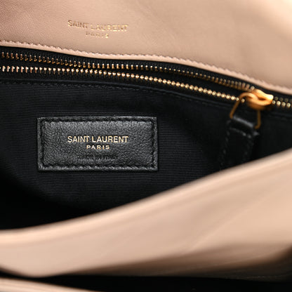 Saint Laurent Lambskin Matelasse Monogram Medium Niki Chain Satchel Dark Beige 5 of 12