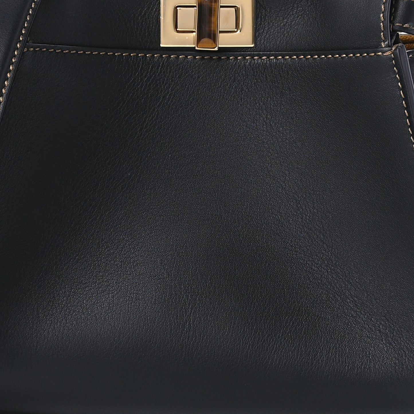 Vitello King Canvas Chinese New Year Tiger Embroidered Mini Peekaboo Iconic Satchel Black Dark Yellow