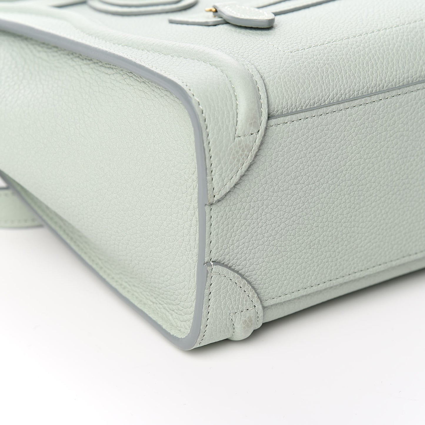 Drummed Calfskin Nano Luggage Almond
