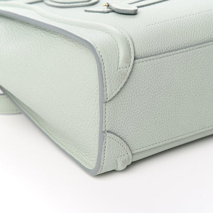 Celine Drummed Calfskin Nano Luggage Almond 8 of 10