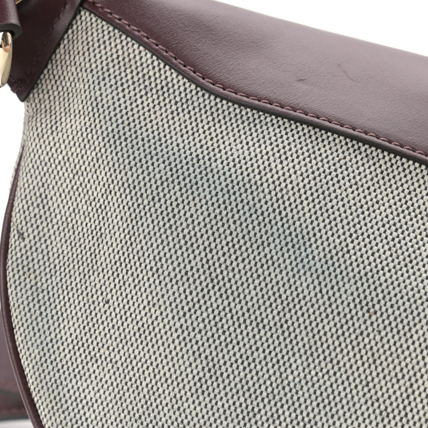 Canvas Logo Bond Belt Bag Aubergine