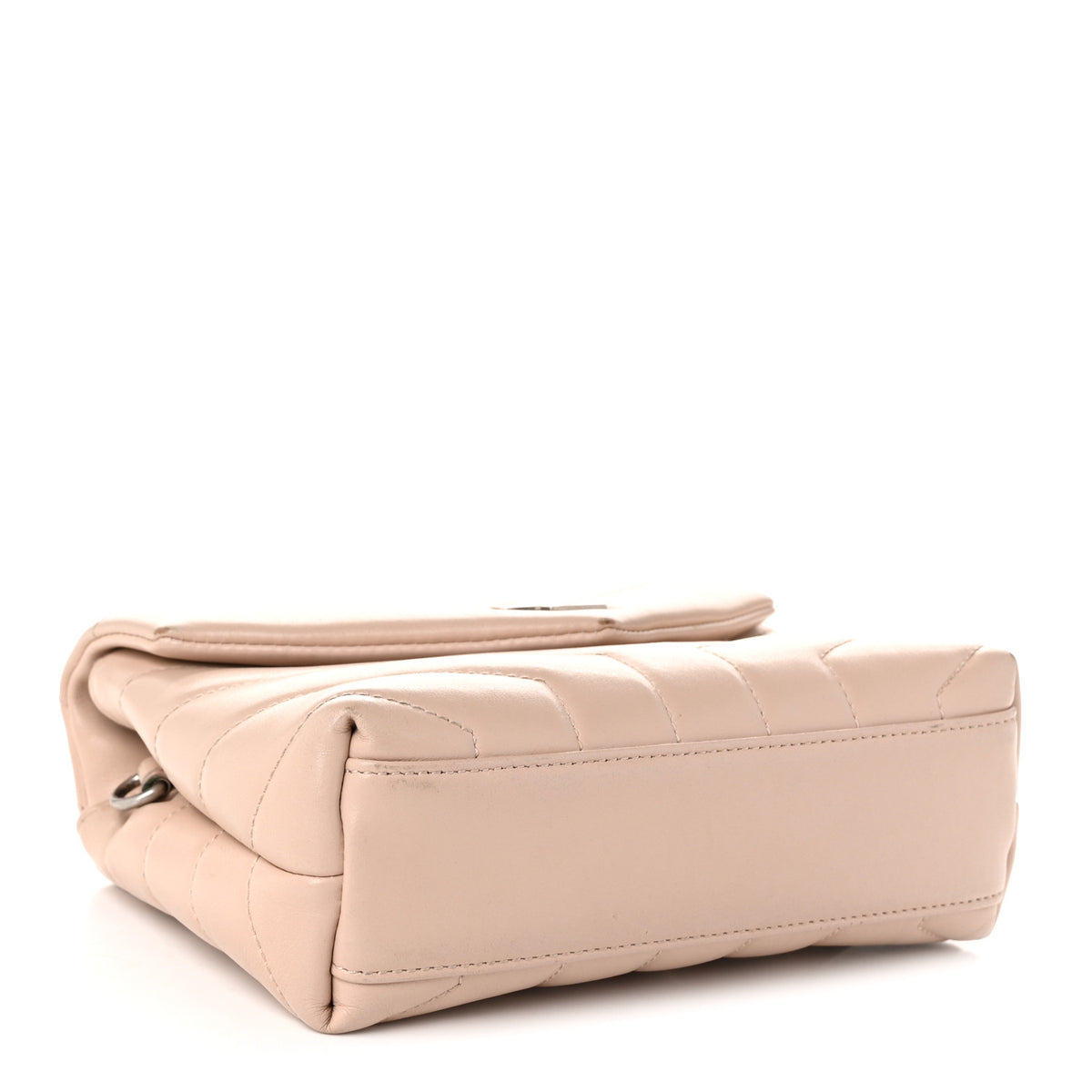 Saint Laurent Calfskin Y Quilted Monogram Toy Loulou Crossbody Bag Nude Powder 3 of 12