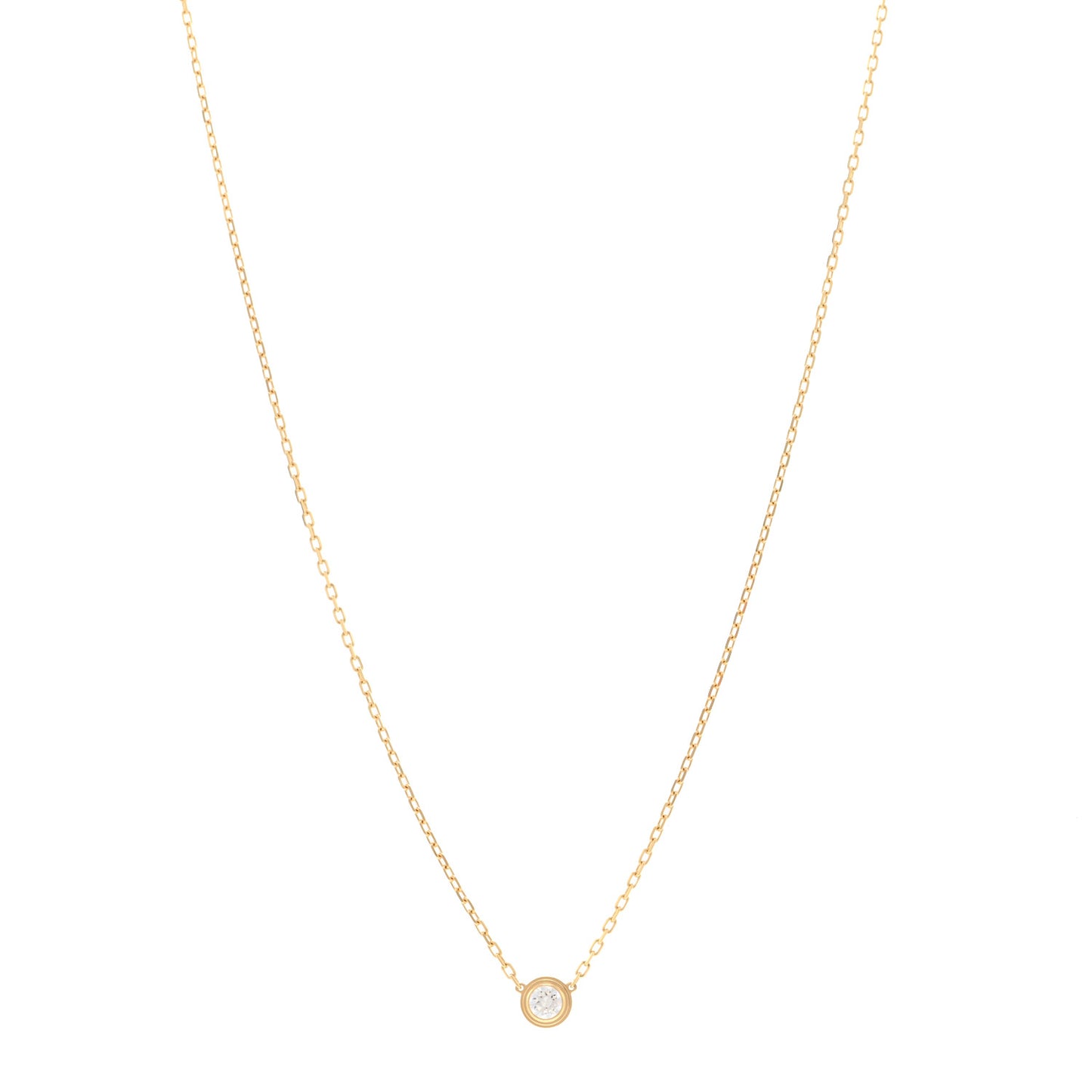 18K Yellow Gold Diamond LM D'Amour Pendant Necklace