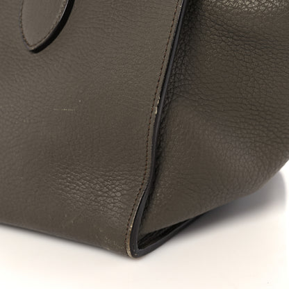Celine Crisped Calfskin Small Tie Knot Tote Dark Khaki 27 of 39
