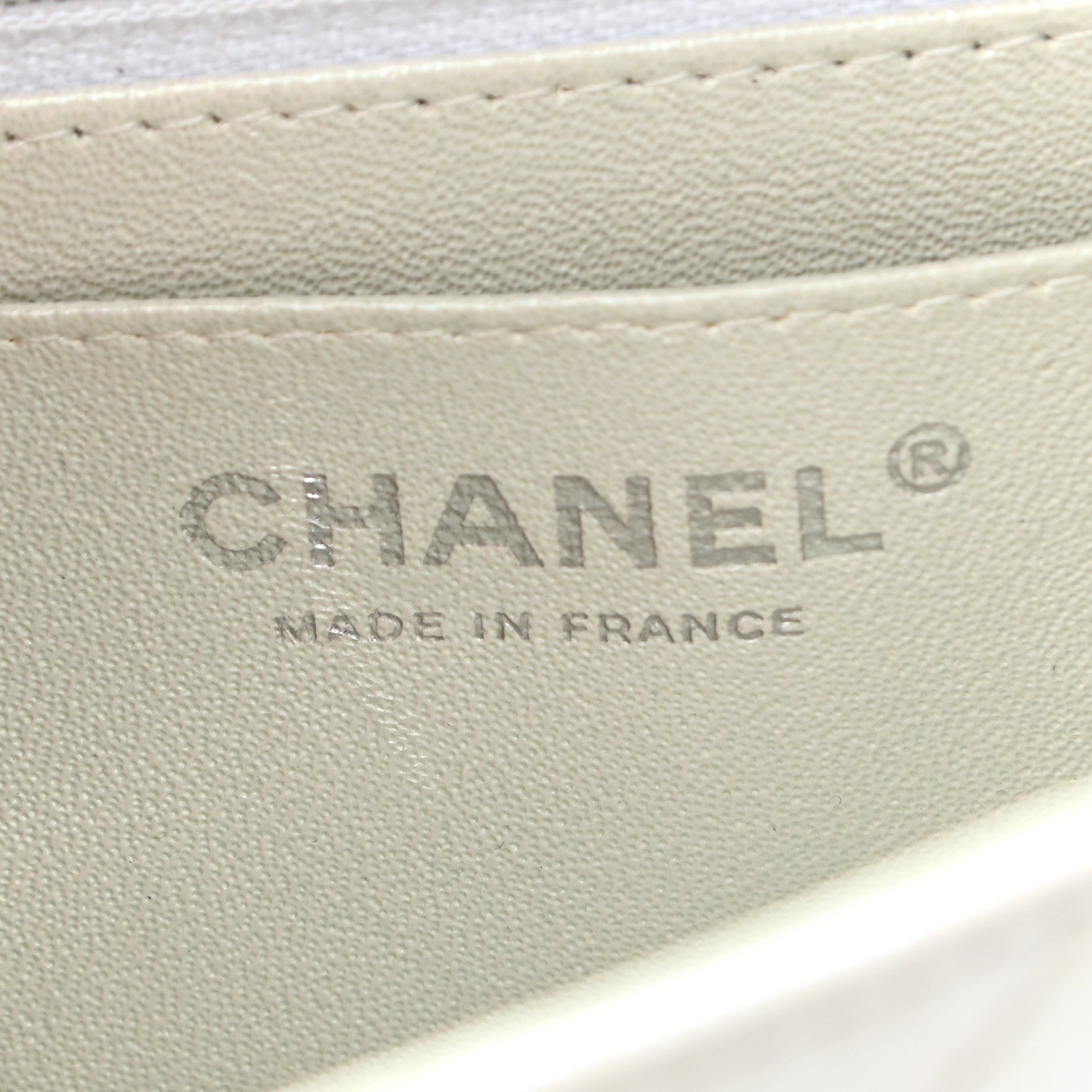 Chanel Iridescent Crumpled Calfskin Quilted Mini Rectangular Flap White 5 of 11