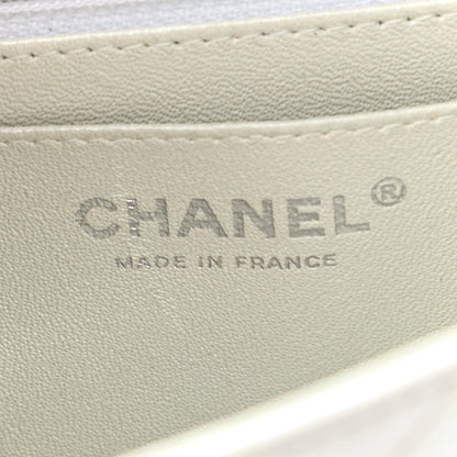 Chanel Iridescent Crumpled Calfskin Quilted Mini Rectangular Flap White 5 of 11