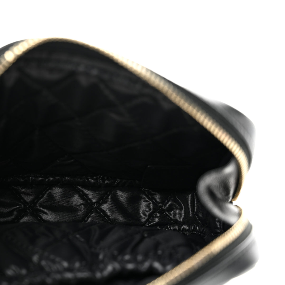Chanel Lambskin Quilted Small Curvy Pouch Cosmetic Case Black 5 of 8