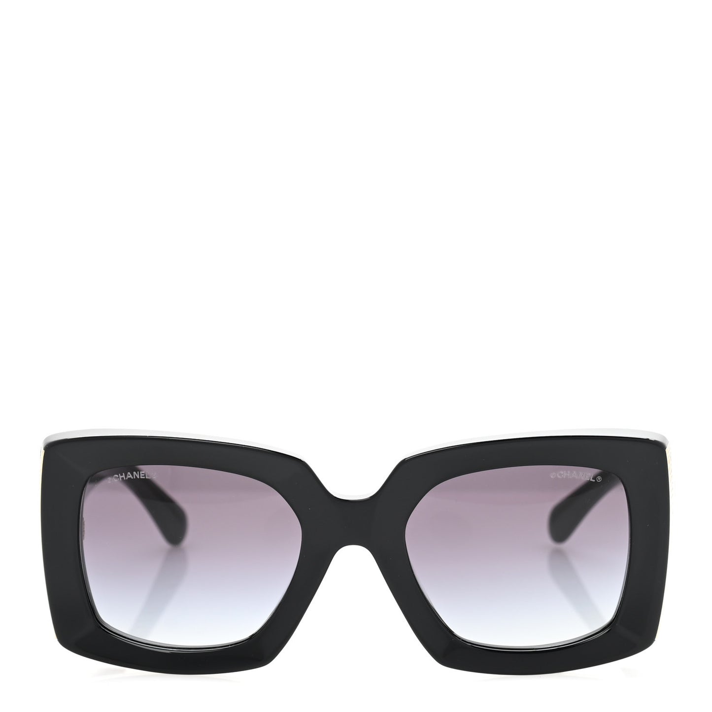 Acetate Rectangle Sunglasses 5435-A Black