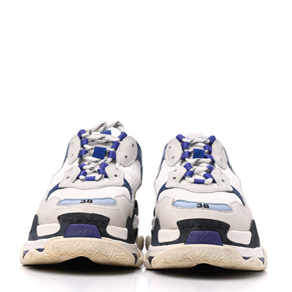 Balenciaga Mesh Nubuck Womens Triple S Sneakers 38 White Bleu Violet 2 of 24