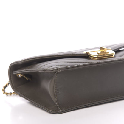 Chanel Calfskin Quilted Gabrielle Chevron Flap Grey 8 of 11