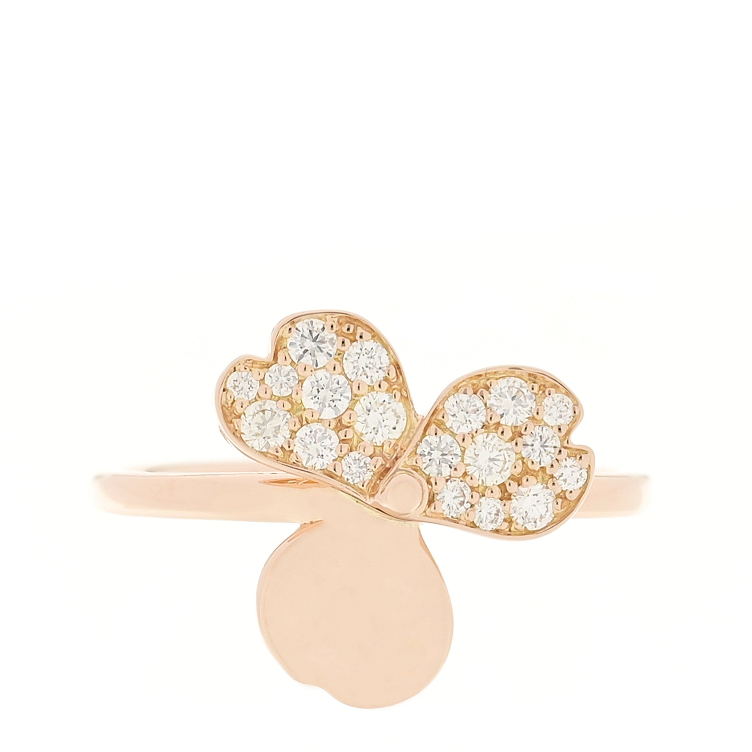 Tiffany 18K Rose Gold Diamond Paper Flowers Ring 47 4 1 of 5