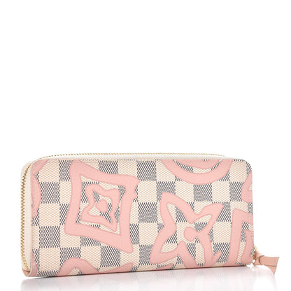 Louis Vuitton Damier Azur Tahitienne Clemence Wallet 3 of 8
