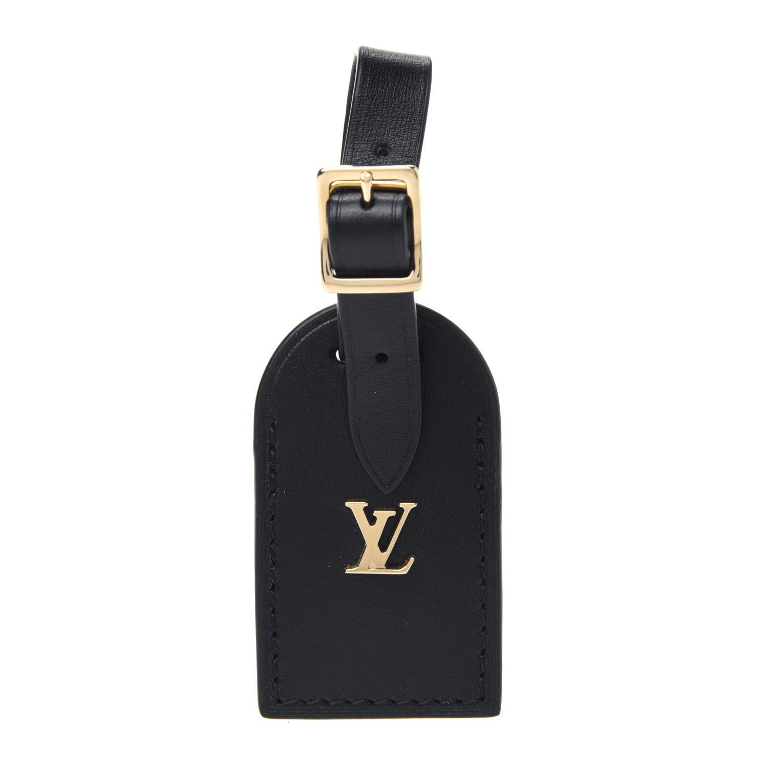 Louis Vuitton Calfskin City Steamer Luggage Tag Black 1 of 4