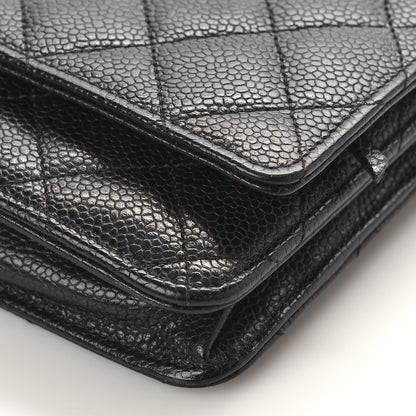 Chanel Caviar Quilted Wallet on Chain WOC Black 9 of 9