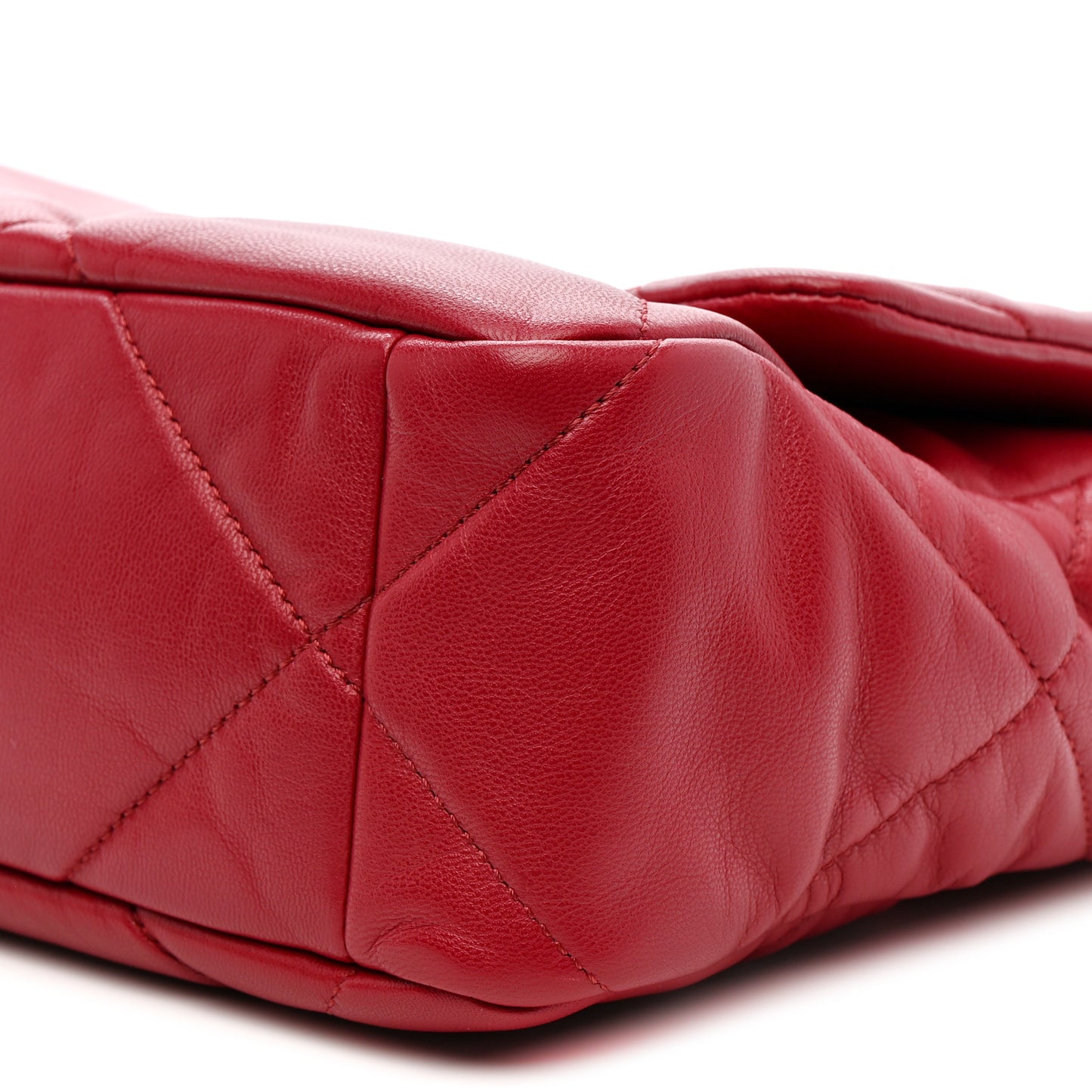 Goatskin Quilted Large Chanel 19 Flap Dark Pink