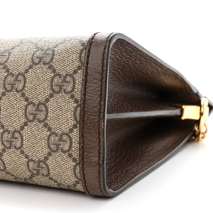 Gucci GG Supreme Monogram Web Medium Ophidia Chain Shoulder Bag Brown 11 of 12