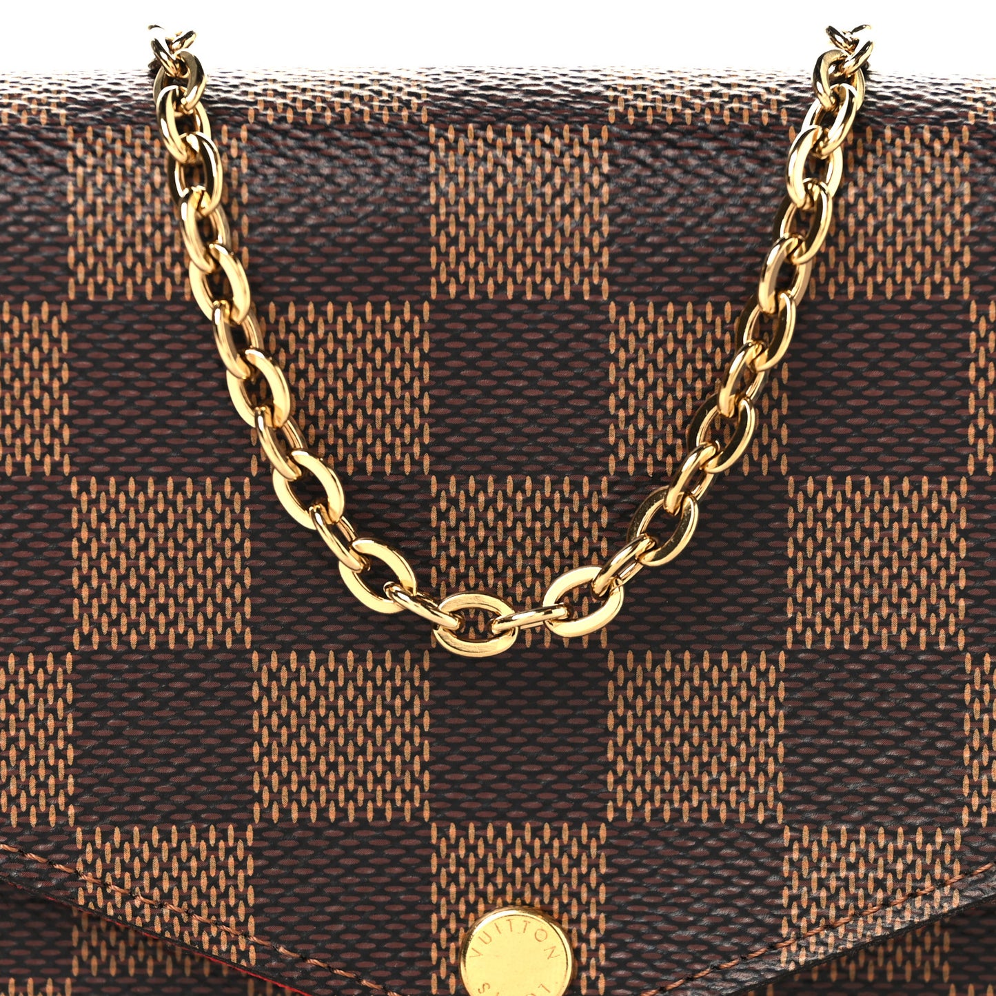 Damier Ebene Pochette Felicie Chain Wallet