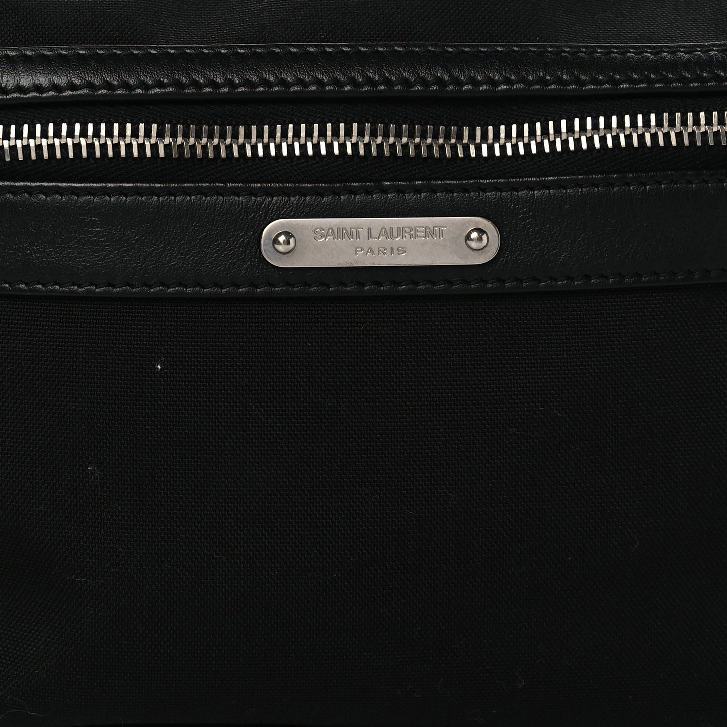 Canvas Calfskin City Belt Bag Black