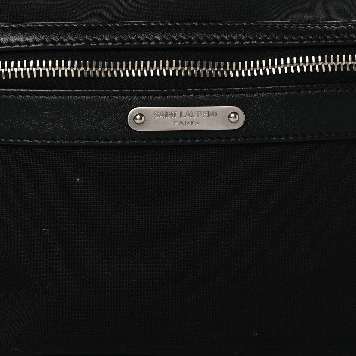 Saint Laurent Canvas Calfskin City Belt Bag Black 12 of 17
