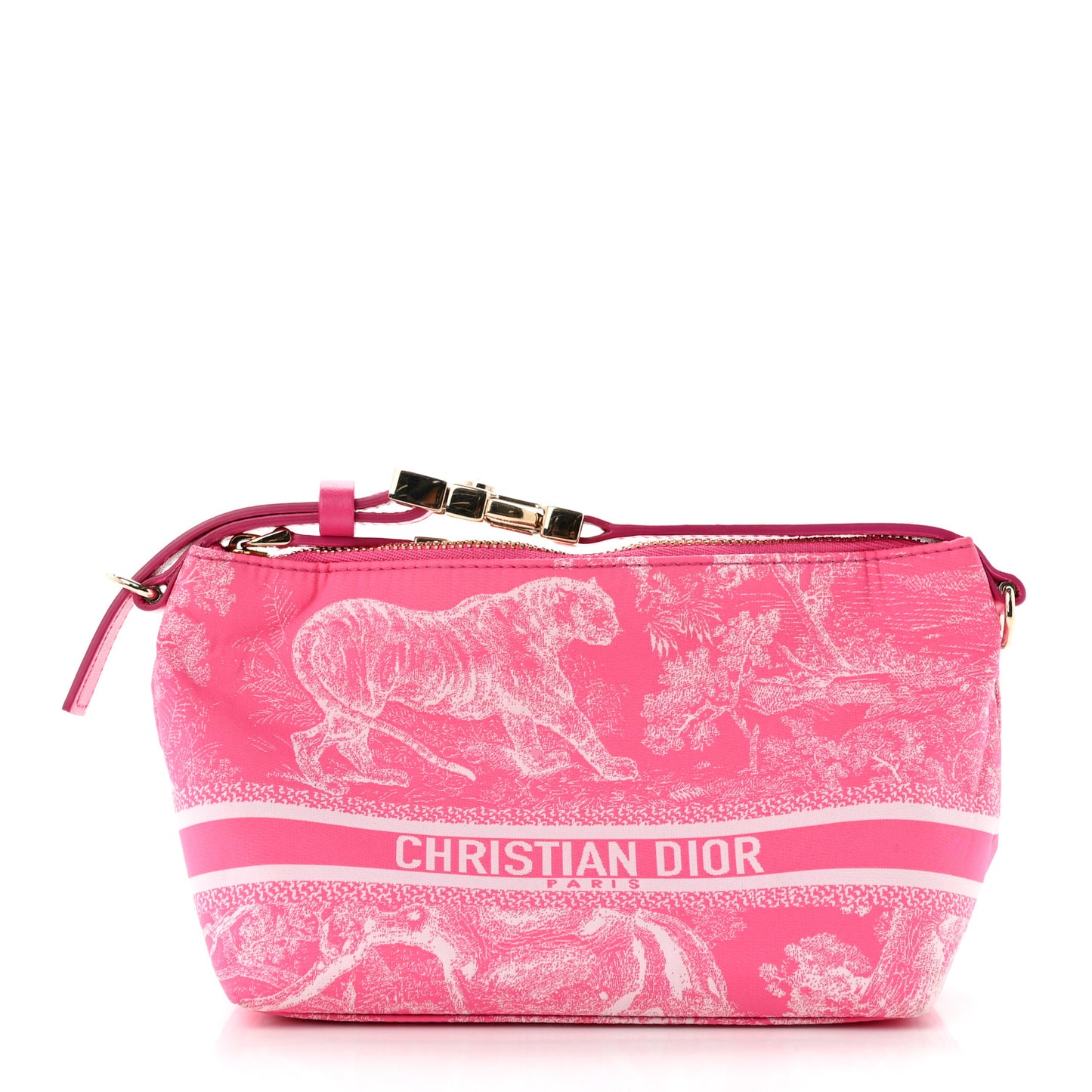 Canvas De Jouy Diortravel Nomad Pouch Pink