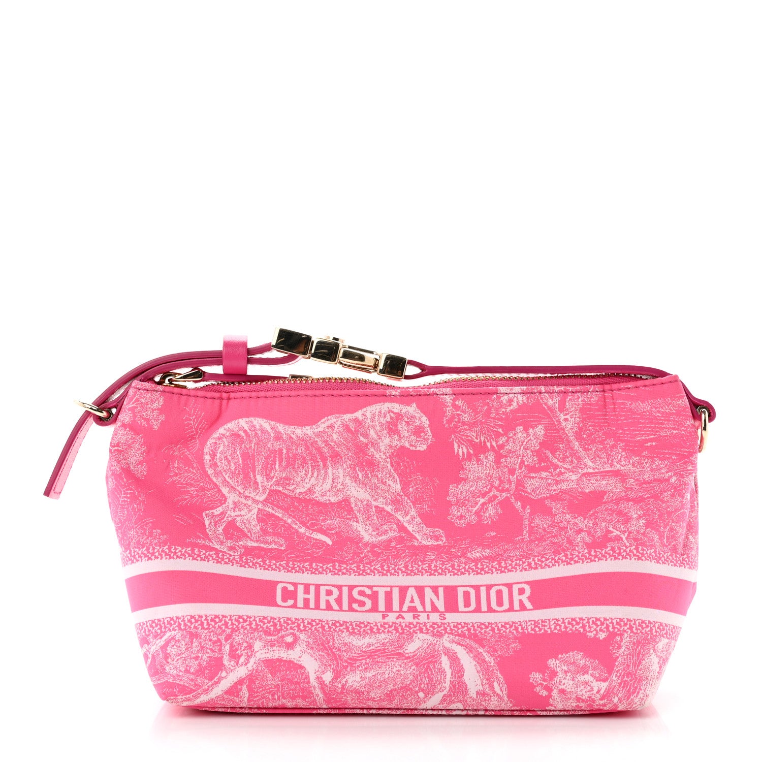 Christian Dior Canvas De Jouy Diortravel Nomad Pouch Pink 1 of 7