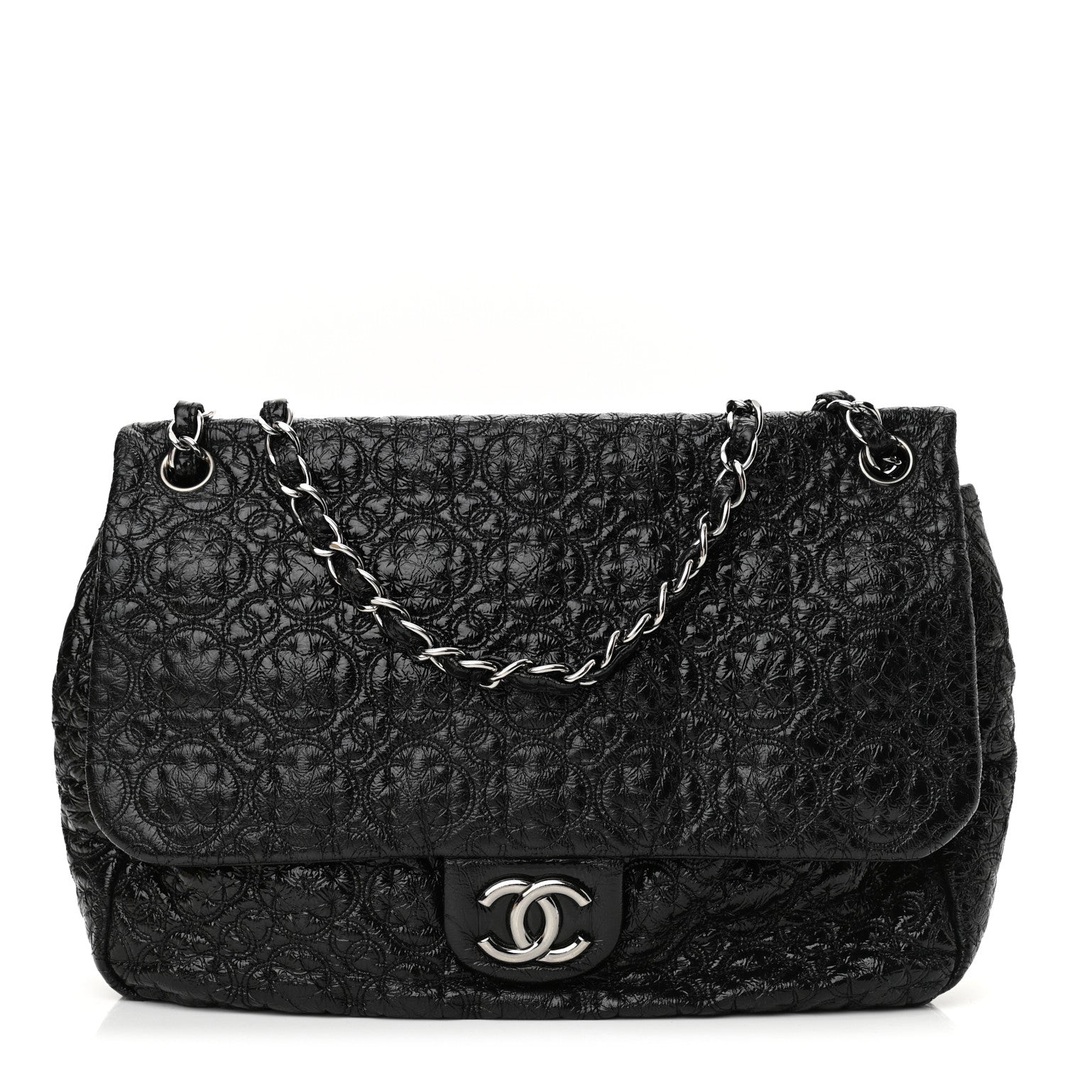 Chanel Vinyl Rock In Moscow Single Flap Black 1 of 10