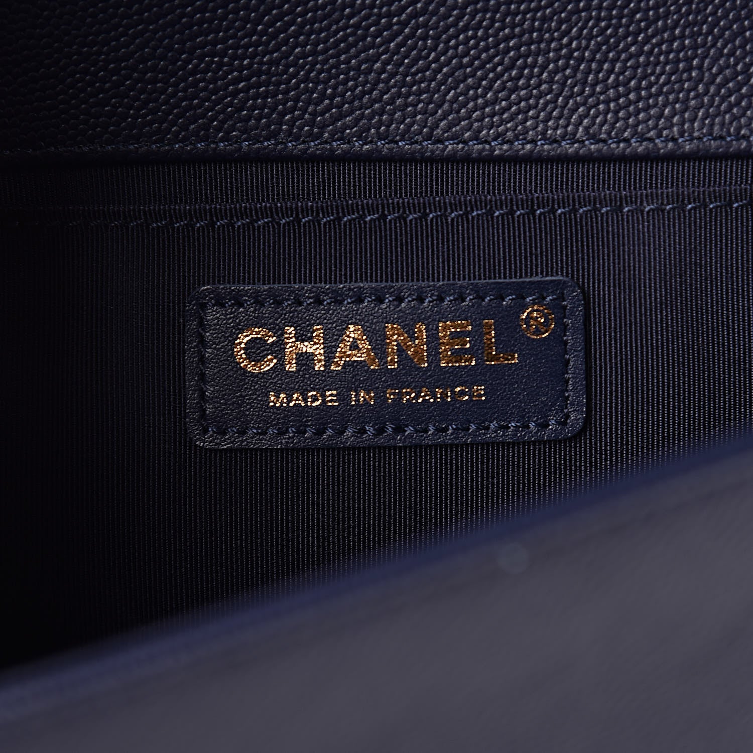 Chanel Caviar Quilted Medium Boy Flap Navy 6 of 11