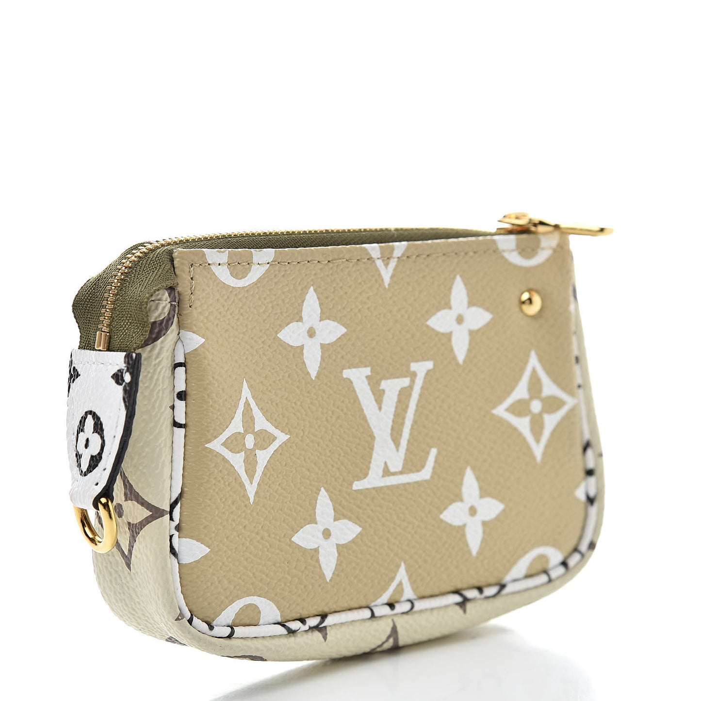 Monogram Giant Micro Pochette Accessories Kaki White