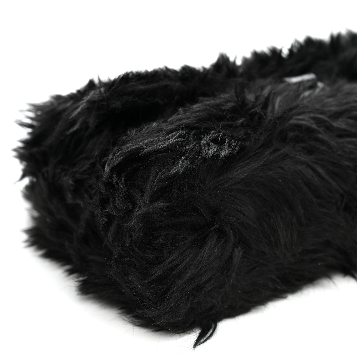 Balenciaga Faux Fur Small Downtown Shoulder Bag Black 9 of 10