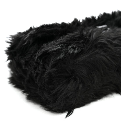 Balenciaga Faux Fur Small Downtown Shoulder Bag Black 9 of 10
