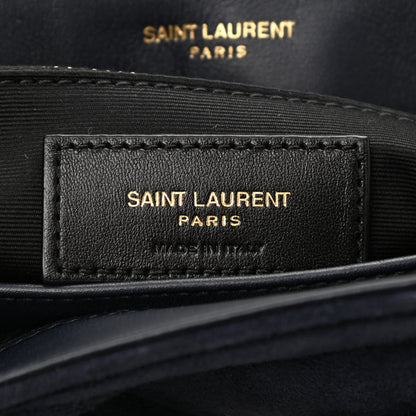 Saint Laurent Suede Toy Loulou Shoulder Bag Deep Marine 6 of 11