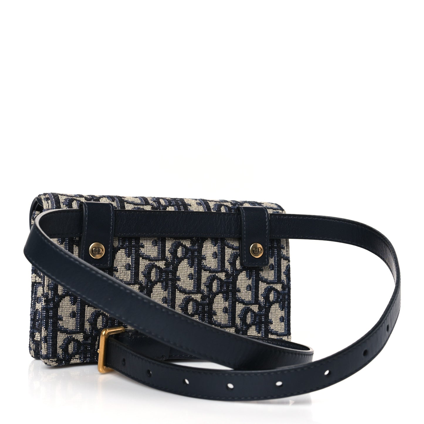 Oblique Saddle Belt Bag Blue