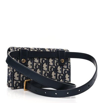 Christian Dior Oblique Saddle Belt Bag Blue 3 of 10