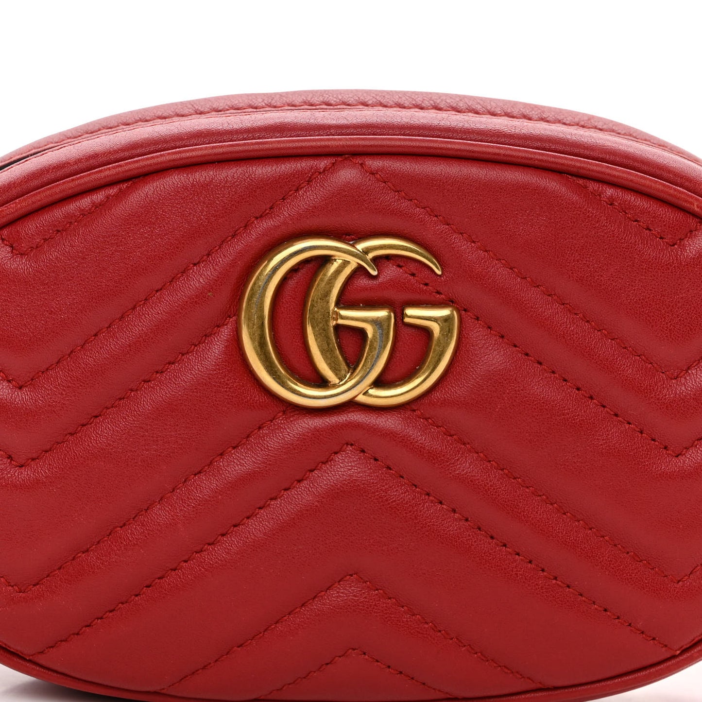 Calfskin Matelasse GG Marmont Belt Bag 85 34 Hibiscus Red