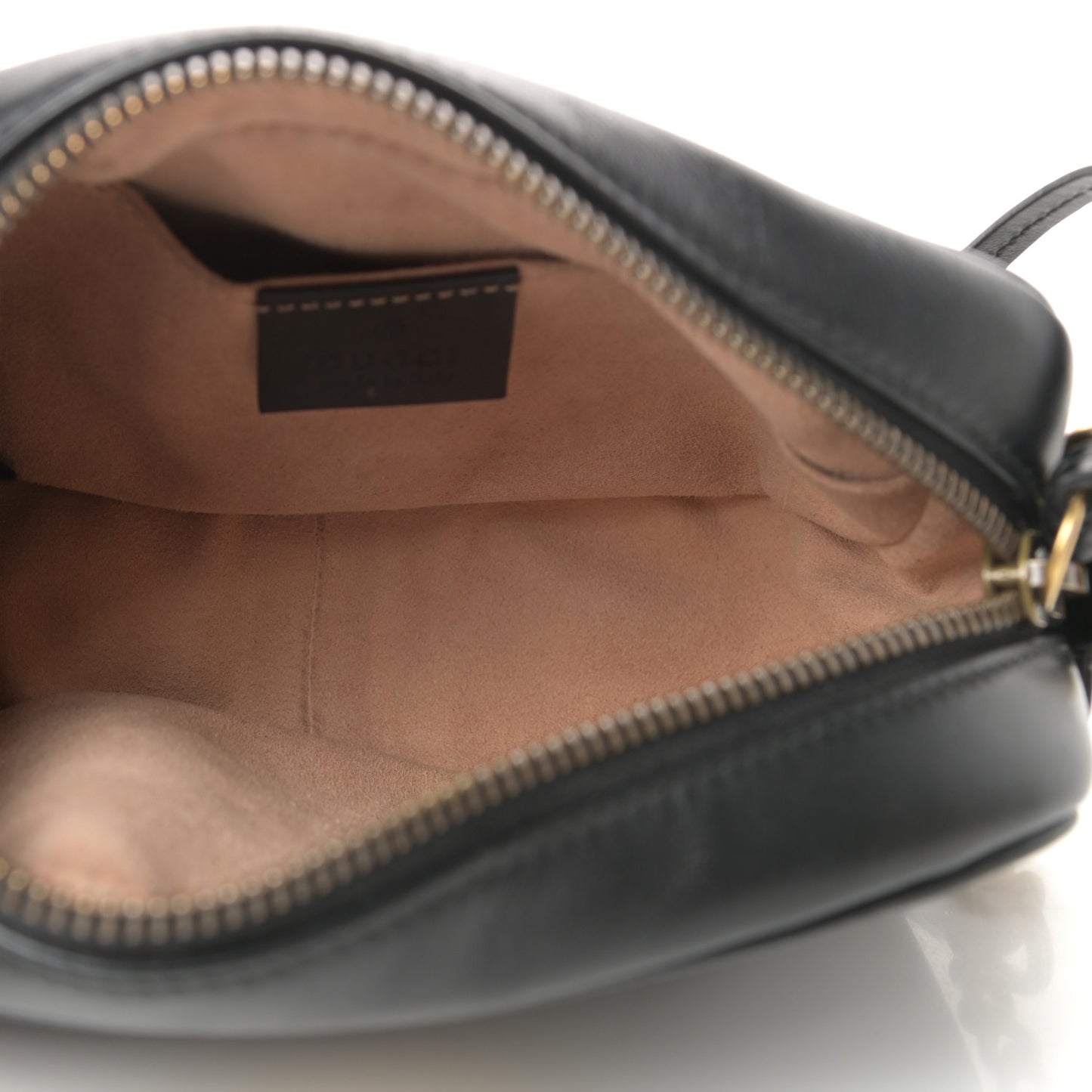 Calfskin Matelasse Mini GG Marmont Chain Shoulder Bag Black