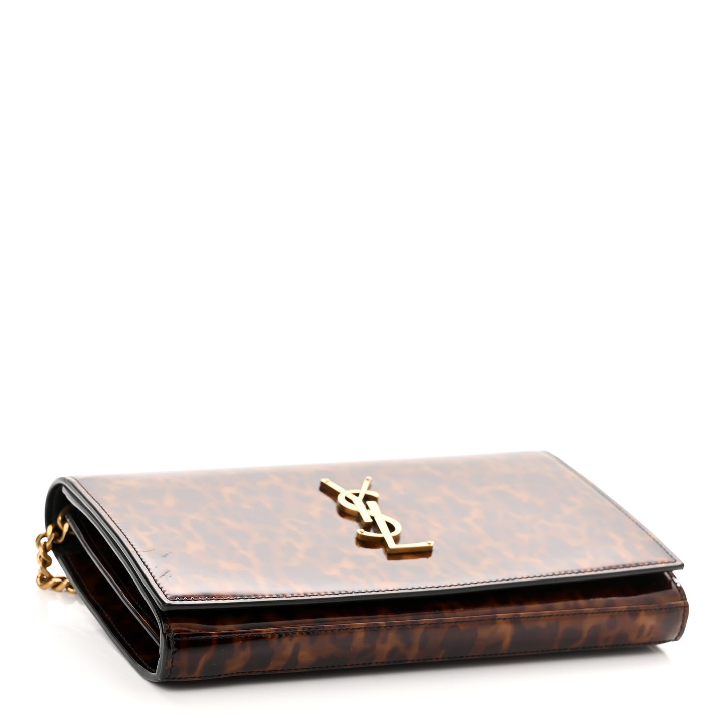 Patent Monogram Chain Wallet Tortoiseshell