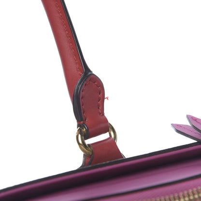 Gucci GG Supreme Monogram Moon Calfskin Small Zip Top Tote Beige Ebony Hibiscus Red New Rosette 13 of 13