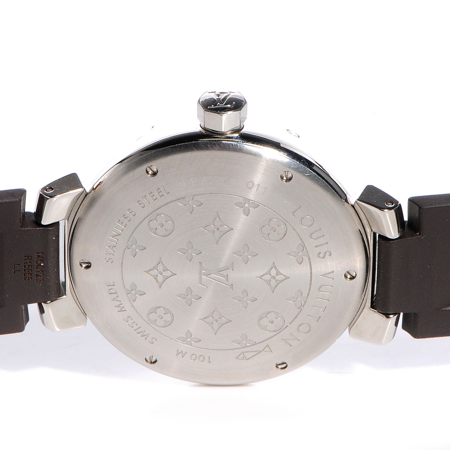 Stainless Steel Rubber 39mm Tambour Quartz Watch Brown