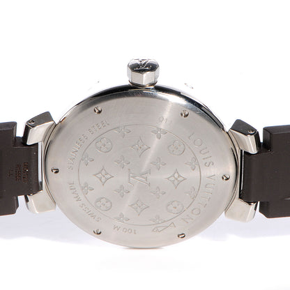 Louis Vuitton Stainless Steel Rubber 39mm Tambour Quartz Watch Brown 4 of 7