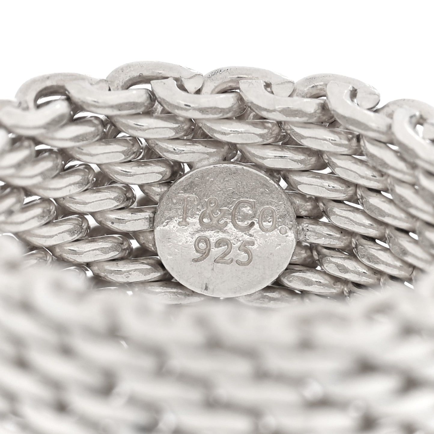 Sterling Silver Somerset Mesh Ring 52 6