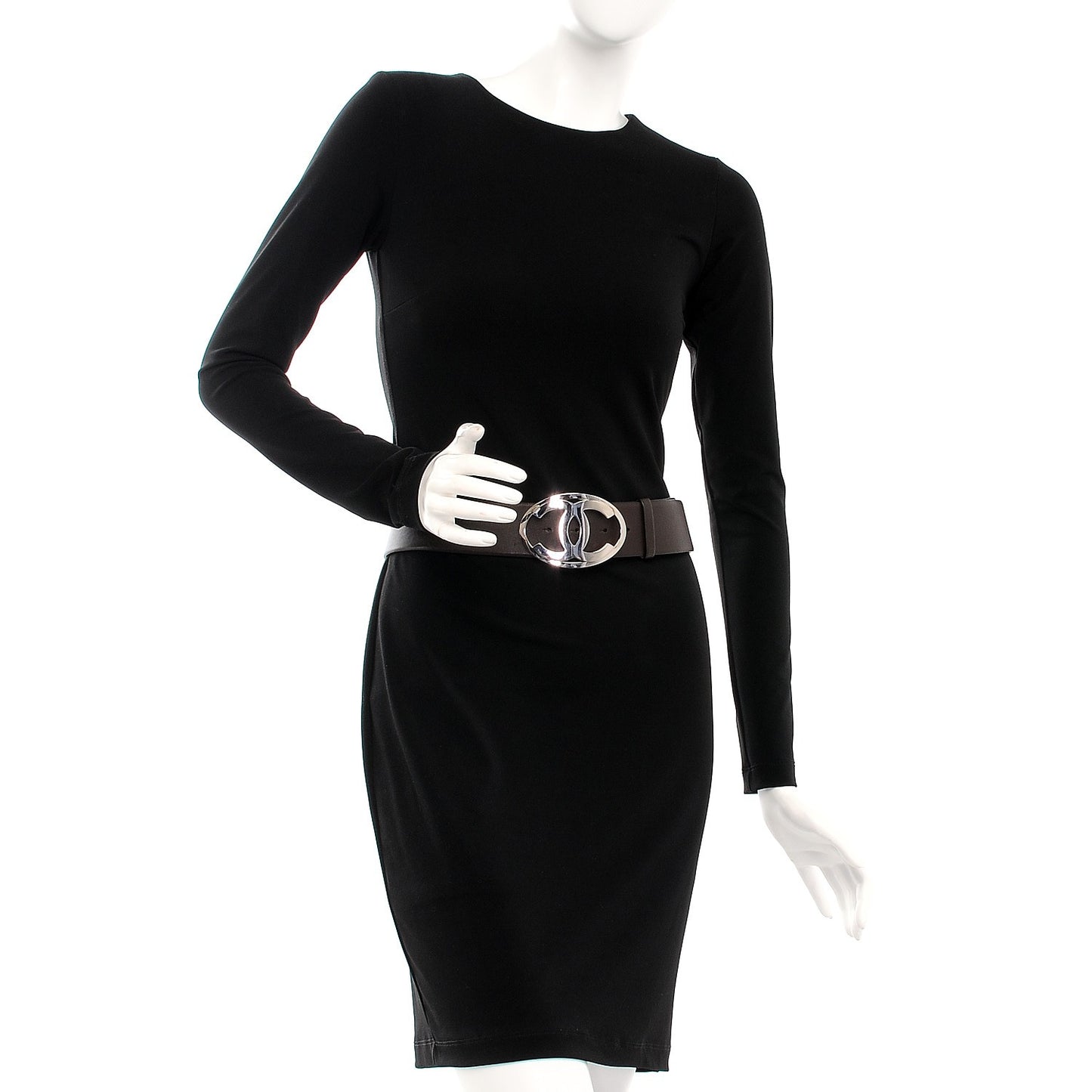 Calfskin CC Belt 95 38 Dark Brown