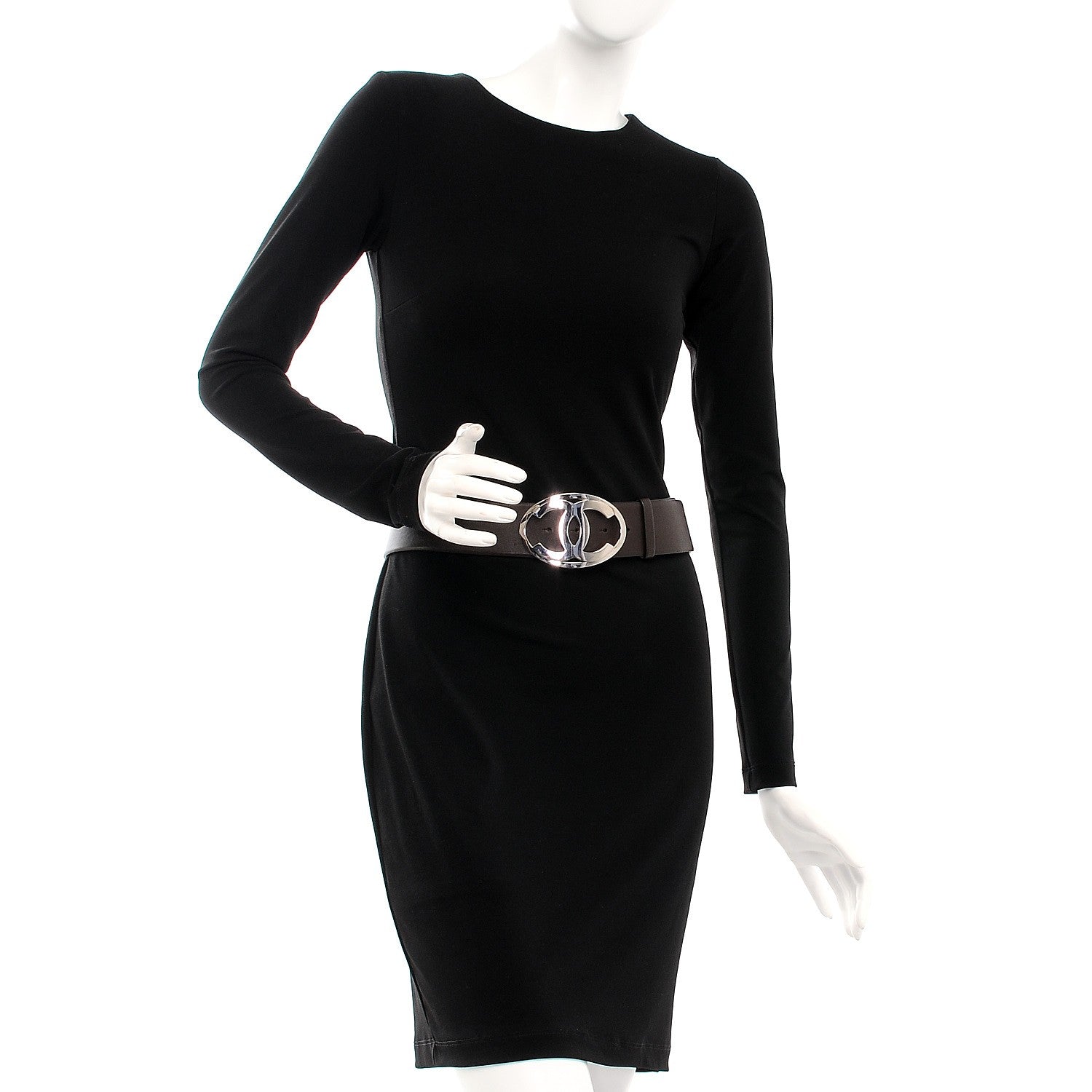Chanel Calfskin CC Belt 95 38 Dark Brown 2 of 8