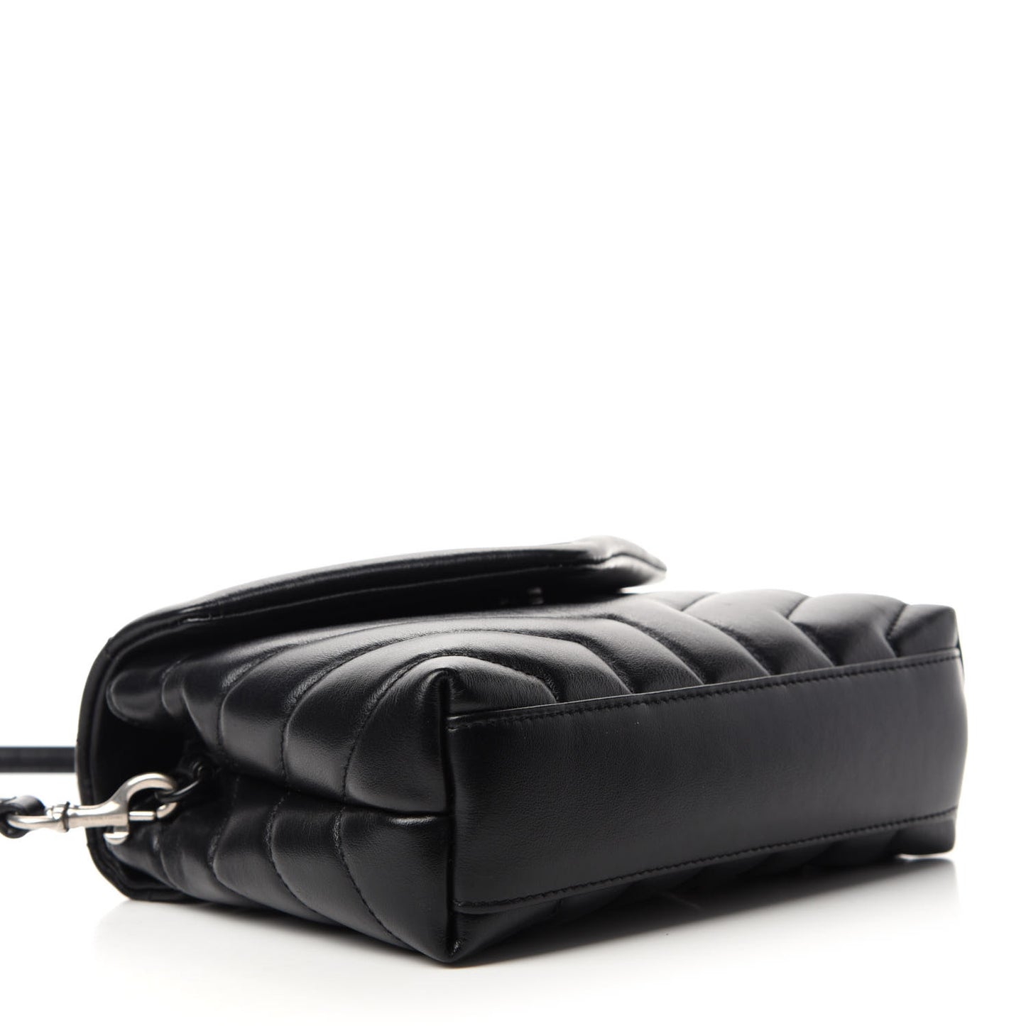Calfskin Y Quilted Monogram Toy Loulou Crossbody Bag Black