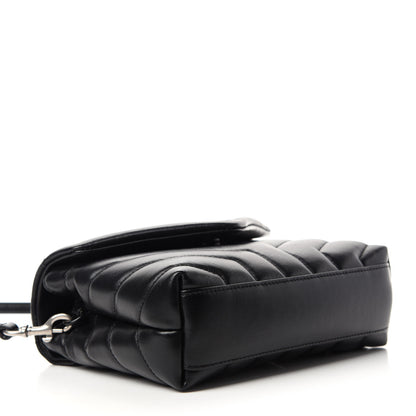 Saint Laurent Calfskin Y Quilted Monogram Toy Loulou Crossbody Bag Black 4 of 11