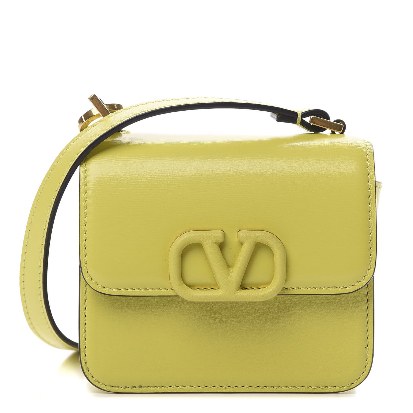 Smooth Calfskin Micro VSling Shoulder Bag Cedar